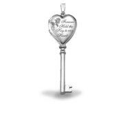 Sterling Silver Key To My Heart Photo Locket