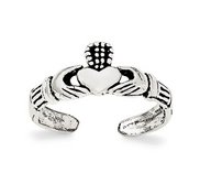 Sterling Silver Claddagh Toe Ring