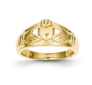 14K Polished Ladies Claddagh Ring