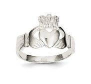 Ladies or Children Sterling Silver Claddagh Ring