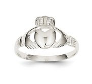 Ladies or Children Sterling Silver Claddagh Ring