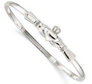 Sterling Silver Claddagh Bangle