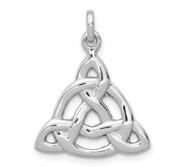 Sterling Silver Rhodium Plated Polished Celtic Symbol Pendant