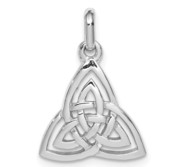 Sterling Silver Rhodium Plated Polished Celtic Symbol Pendant