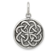 Sterling Silver Antiqued Celtic Knot Charm