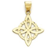 14K Yellow Gold Celtic Charm