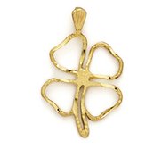 14K Yellow Gold 4 Leaf Clover Pendant