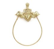 14K Yellow Gold Claddagh Pendant