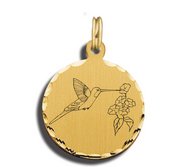 Hummingbird Charm Black   White