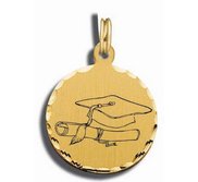 Graduation Charm Black   White