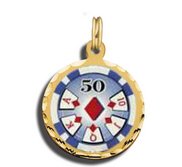  50 Poker Chip Charm