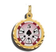  5 Poker Chip Charm