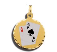 Pocket Aces Charm