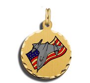 Plane and Flag Charm