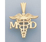 14k Gold Filled M D  Charm or Pendant