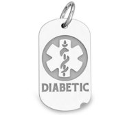 14K Yellow Gold Diabetic Dog Tag or Pendant