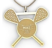 Personalized Lacrosse Pendant with Name   Number