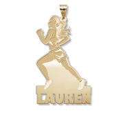 Custom Female Track or Runner Charm or Pendant