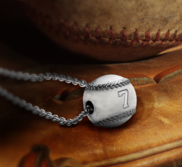 Personalized Baseball Necklace w  18  Chain Included