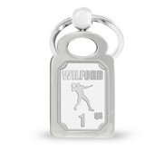 Personalized Stainless Steel Football Keychain