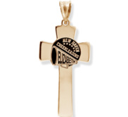 Customized Cheerleading Cross Pendant