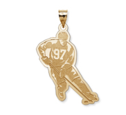 Custom Hockey Player Pendant w  Number