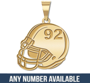 Custom Football  Helmet Pendant w   Number