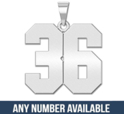 High Polished Number Pendant with 2 Digits