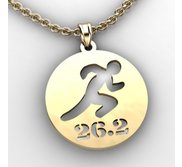 Running or Jogging silhouette Cut Out Pendant with Name