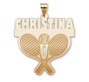 Custom Tennis Pendant w  Name