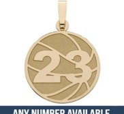 Custom Basketball Charm or  Pendant w  Number