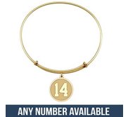 Expandable Bracelet w  Round Sports Number Charm