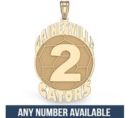 Custom Team Soccer Charm with Number