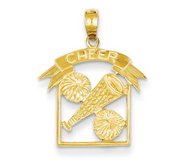 Cheerleader  Cheer  Charm or  Pendant