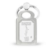 Personalized Stainless Steel Basketball Keychain