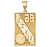 Personalized Baseball Pendant w  Cut out Name   Number