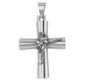 Sterling Silver High Polished Karate Cross w  Antique Finish