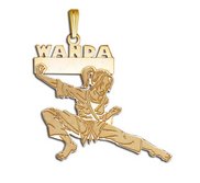 Custom Martial Arts Female Charm or Pendant