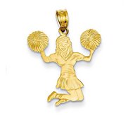 Jumping Cheerleader Charm or  Pendant