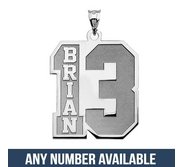 Personalized Number Pendant with Name and 2 Digits