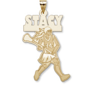 Custom Lacrosse Girl Charm or Pendant