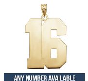 High Polished Number Pendant with 2 Digits