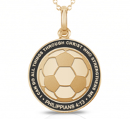   Through Christ Who Strengthens Me  Soccer Charm or Pendant