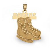 Custom Hockey Skates with Name Charm or  Pendant