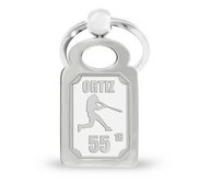 Personalized Stainless Steel Baseball Keychain