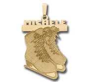 Custom Figure Skates with Name Charm or  Pendant