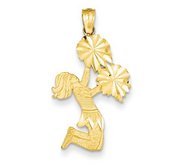 Jumping Cheerleader Charm or  Pendant