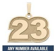 Number Charm or  Pendant with 2 Digits