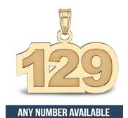 Number Charm or  Pendant with 3 Digits