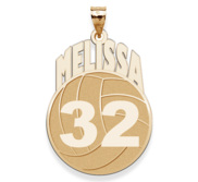 Custom Volleyball Pendant w  Name   Number